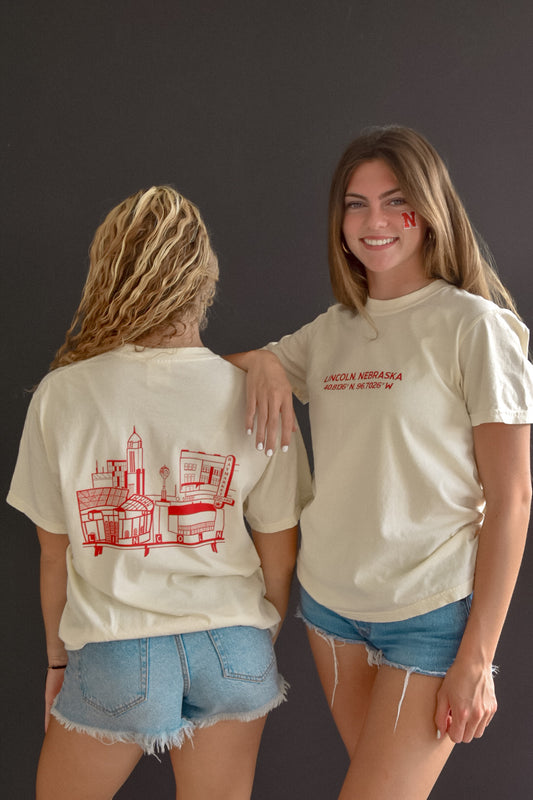 Lincoln Skyline Tee Ivory