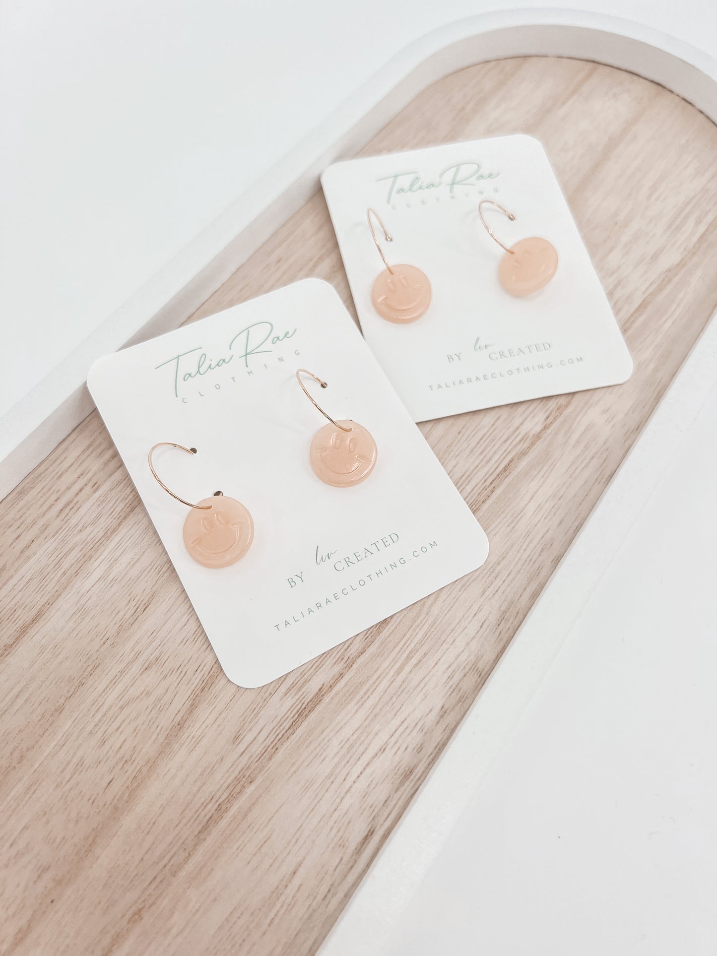 Iridescent Smiley Dangles