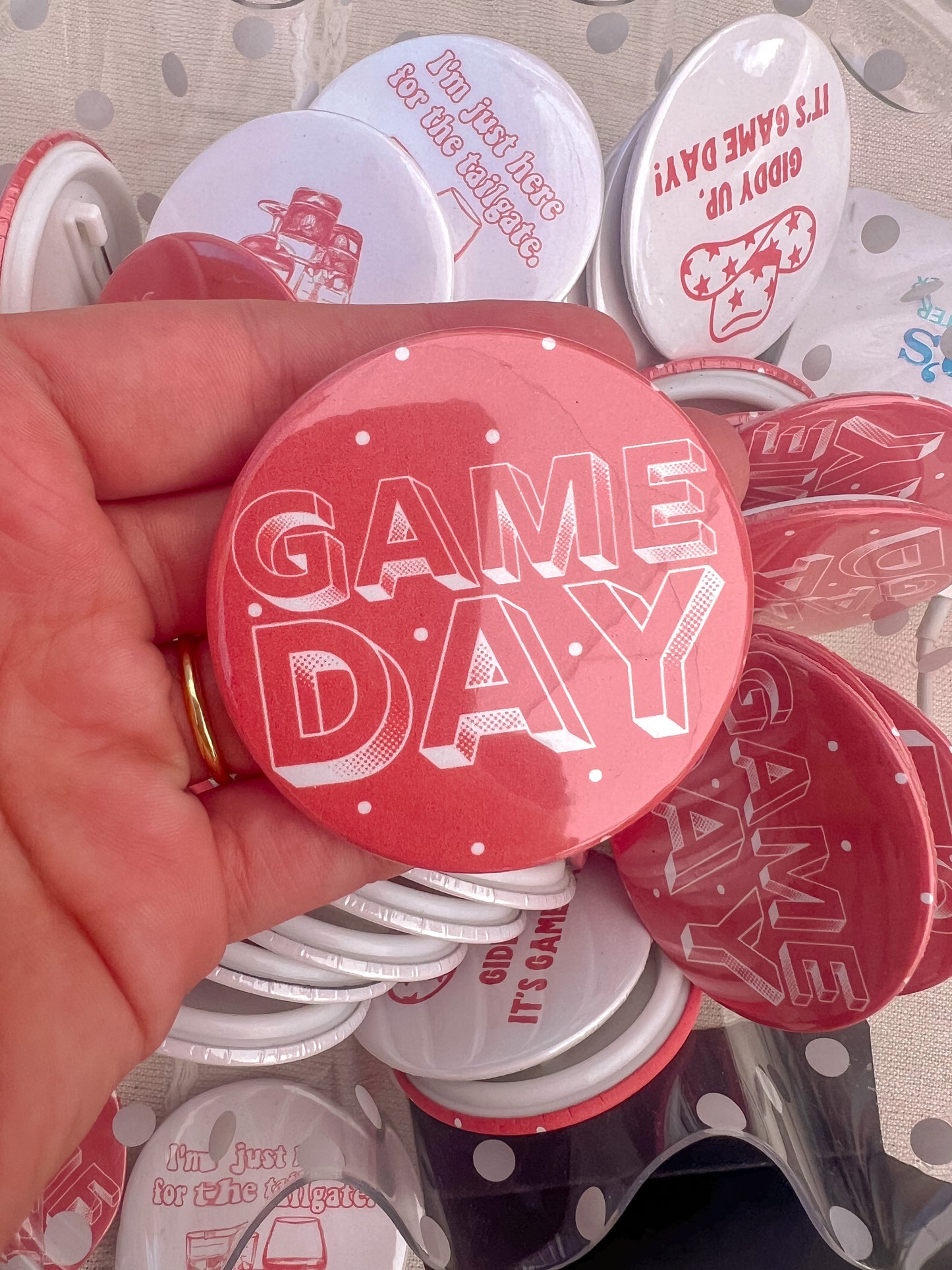 Gameday Button Pins
